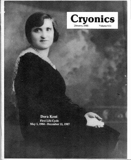Cryonics magazine cover, 1988