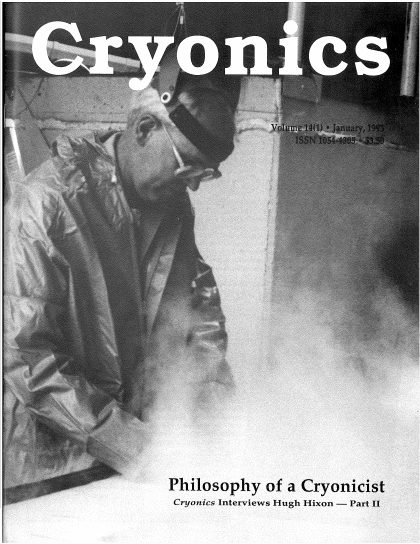 Cryonics magazine cover, 1993