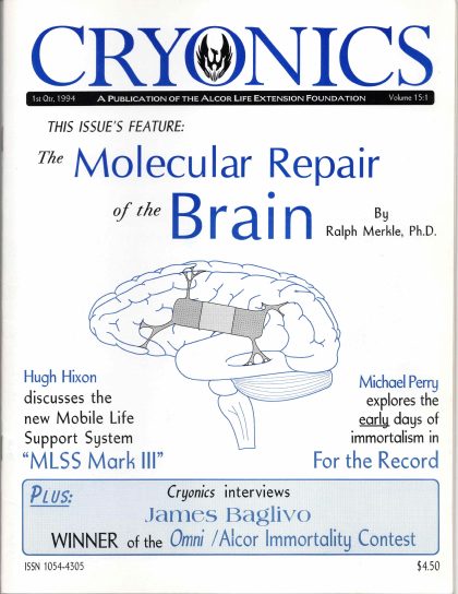 Cryonics magazine cover, 1994