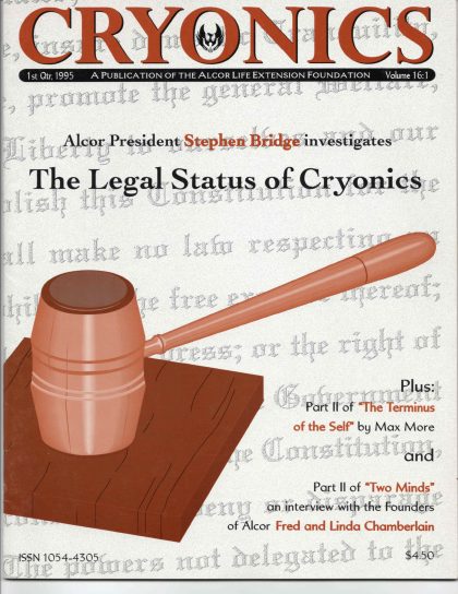 Cryonics magazine cover, 1995