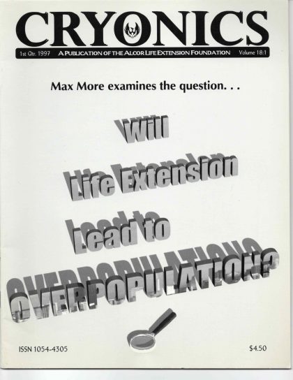 Cryonics magazine cover, 1997