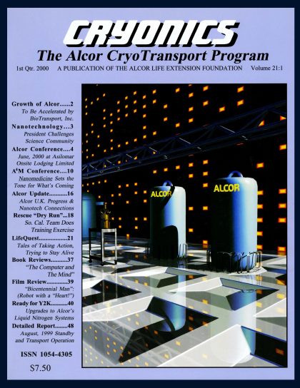 Cryonics magazine cover, 2000