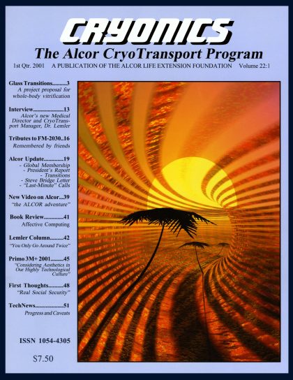 Cryonics magazine cover, 2001