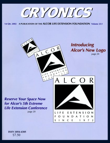 Cryonics magazine cover, 2002