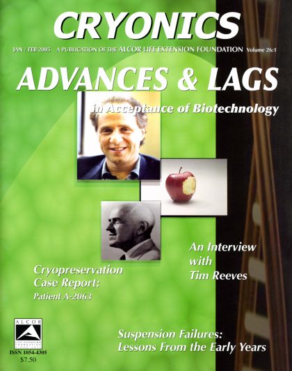 Cryonics magazine cover, 2005