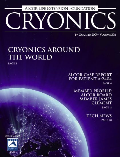 Cryonics magazine cover, 2009