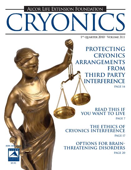 Cryonics magazine cover, 2010