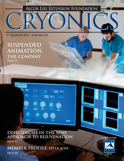 Cryonics magazine cover, 2011