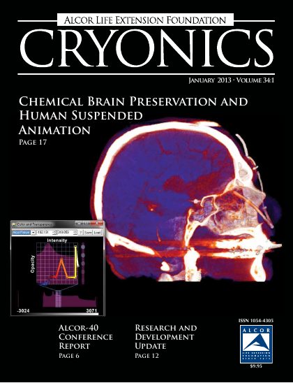 Cryonics magazine cover, 2013