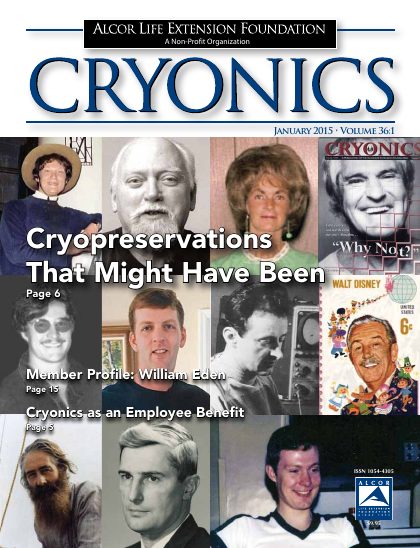 Cryonics magazine cover, 2015