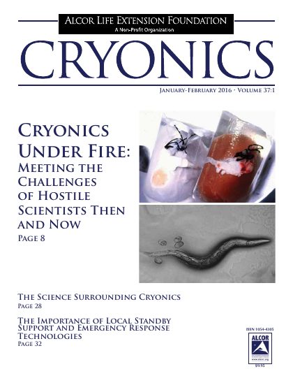 Cryonics magazine cover, 2016