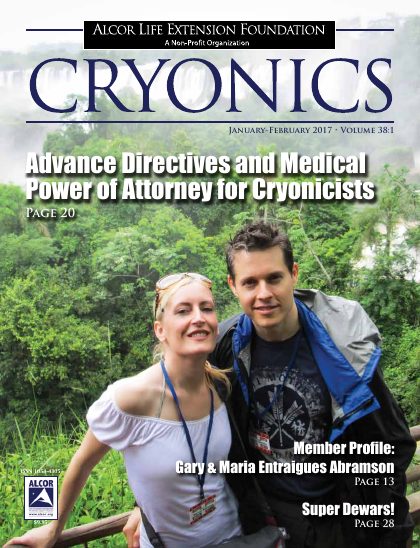 Cryonics magazine cover, 2017