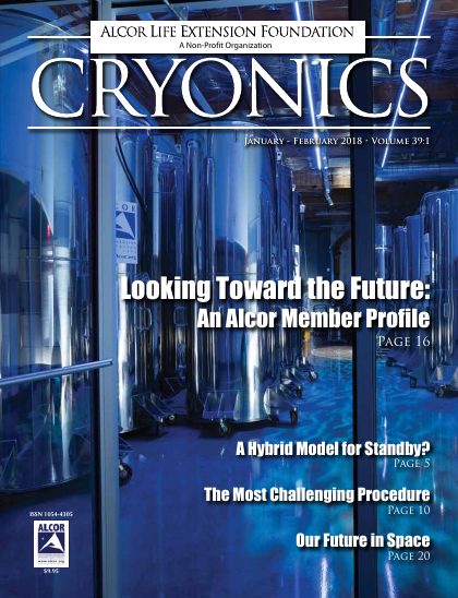 Cryonics magazine cover, 2018