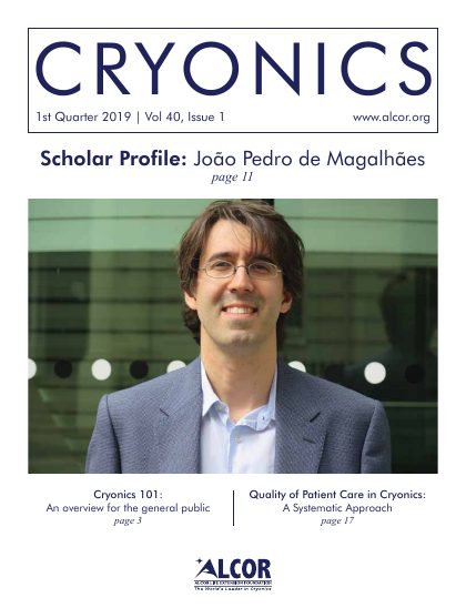 Cryonics magazine cover, 2019