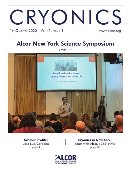 Cryonics magazine cover, 2020