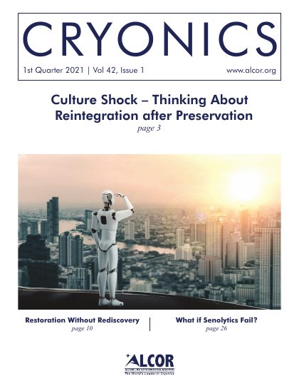 Cryonics magazine cover, 2021