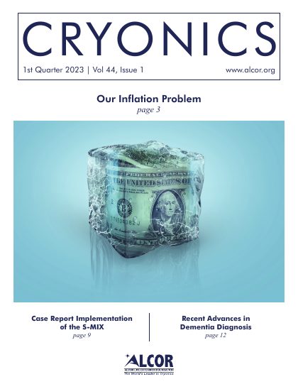 Cryonics magazine cover, 2023